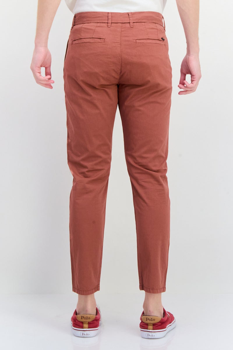 Sorbino Men Regular Fit Plain Chino Pants, Brown - Image 4