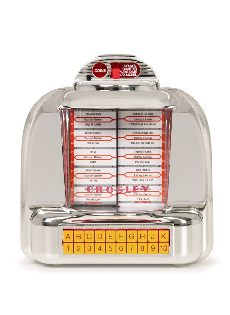 Crosley - Crosley Diner Jukebox Tabletop Radio Silver - Image 1