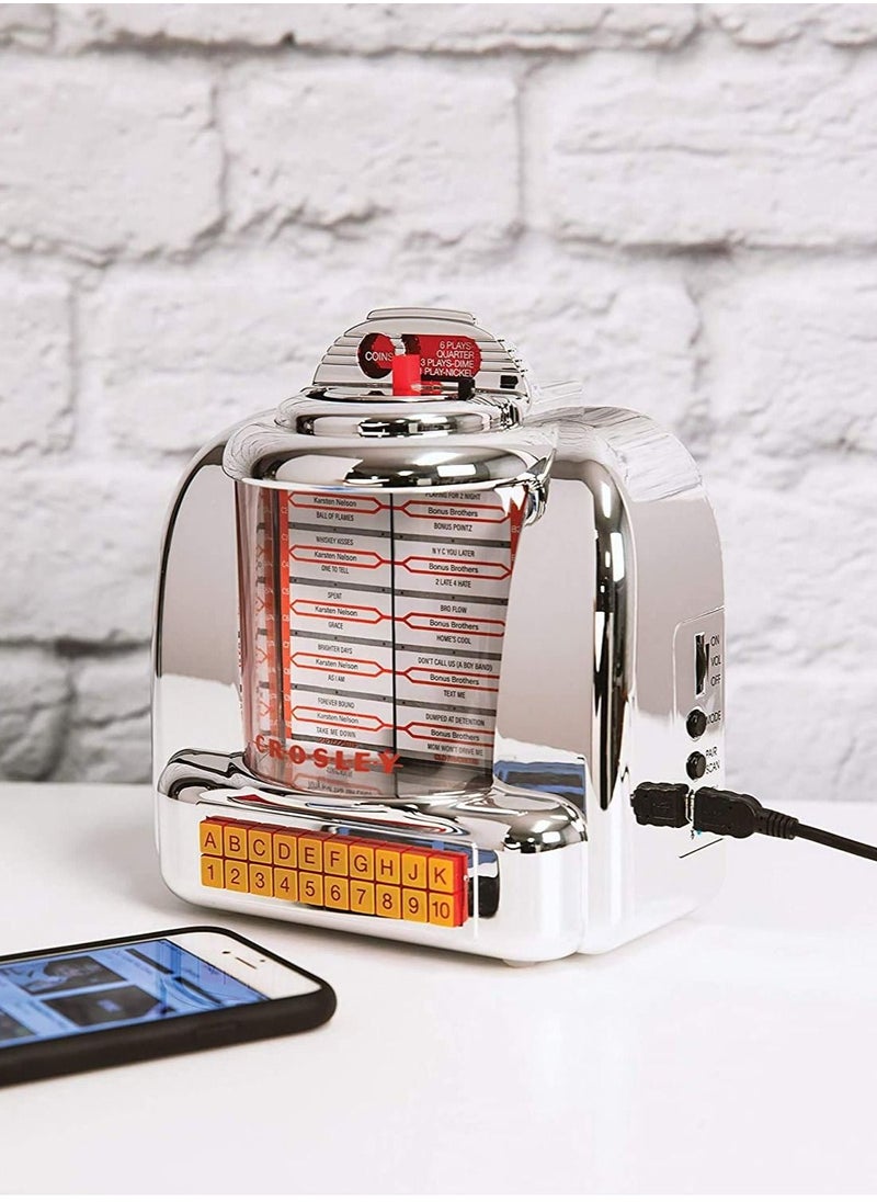 Crosley - Crosley Diner Jukebox Tabletop Radio Silver - Image 1