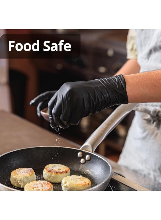 Disposable Nitrile Exam Gloves - Latex Free & Powder Free - Food-Safe Gloves for Medical, Cooking, & Esthetician Daily Use - Image 2