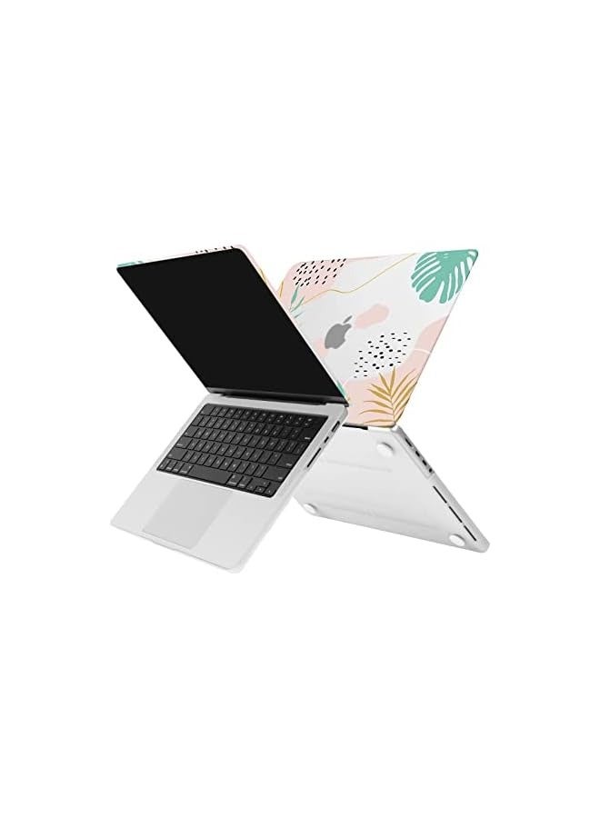 Mosiso Compatible with MacBook Pro 14 inch Case 2021 2022 Release A2442 M1 Pro/Max with Liquid Retina XDR Display Touch ID, Plastic Hard Shell Case&Keyboard Cover Skin&Screen Protector, Artistic Leaf - Image 3