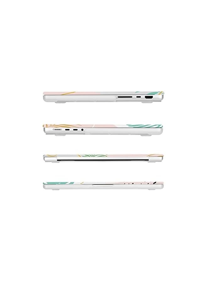 Mosiso Compatible with MacBook Pro 14 inch Case 2021 2022 Release A2442 M1 Pro/Max with Liquid Retina XDR Display Touch ID, Plastic Hard Shell Case&Keyboard Cover Skin&Screen Protector, Artistic Leaf - Image 4