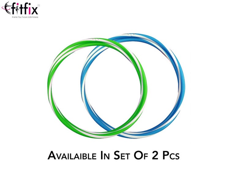 FitFix 36" Collapsible Helix Dual Colour Hula Hoop – Lightweight, Durable, and Portable Fitness Hoop for Adults & Kids. Includes Carry Bag. Perfect for Exercise, Yoga, Flow Arts & Travel (Pack of 2). - Image 5