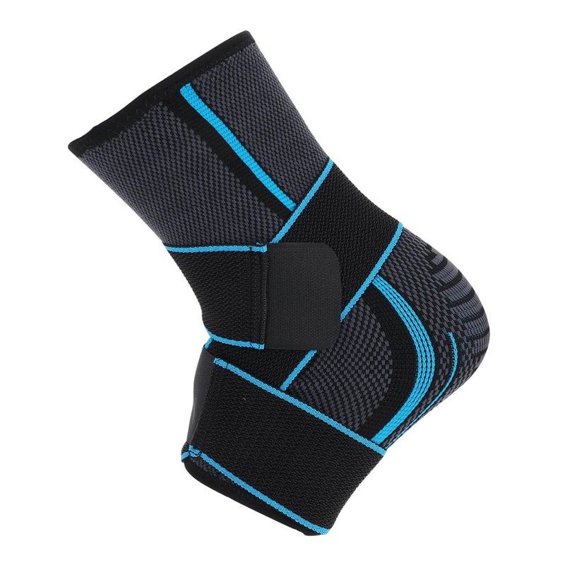 Lightweight Nylon Ankle Support Brace Compression Sleeve for Basketball Injury Prevention Blue - Image 2