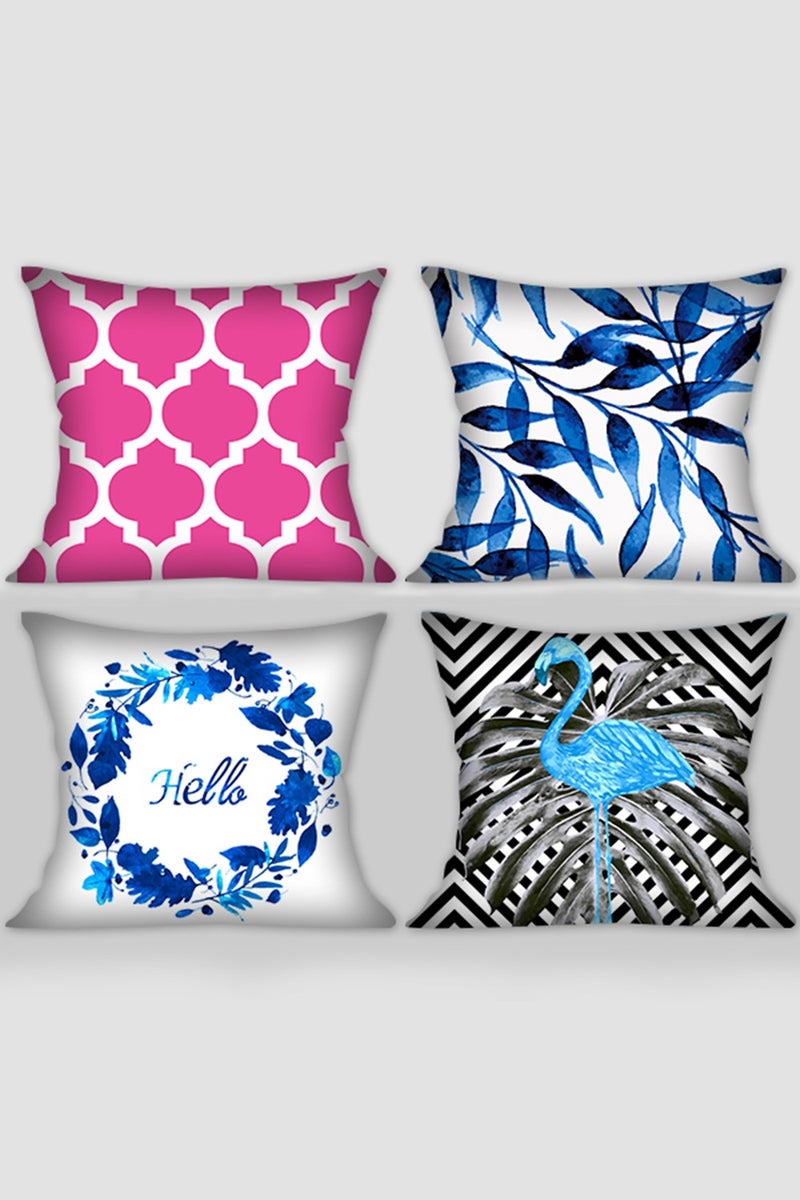 4-Piece Throw Pillow Cover Set - 43X43 cm - 020 