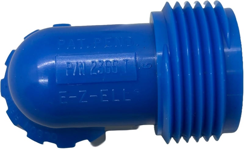 Olson Irrigation EZ-ELL Swing Joing Connector, Male NPT Thread 1/2" or 3/4", Blue, 90-Degree Street Elbow for 0.50 ID Tubing (3/4") - Image 2