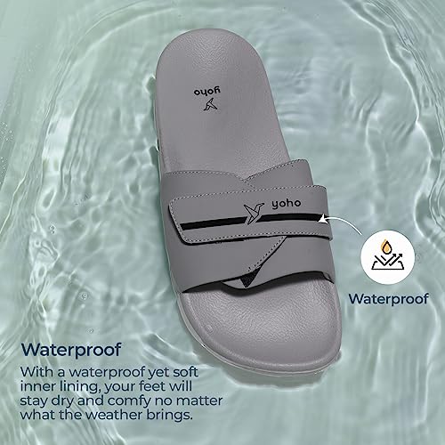 YOHO Drystep slides for men | Water-friendly | Super flexible | adjustable strap | Skin friendly | lightweight and Comfortable stylish sliders slipper for mens - Image 2