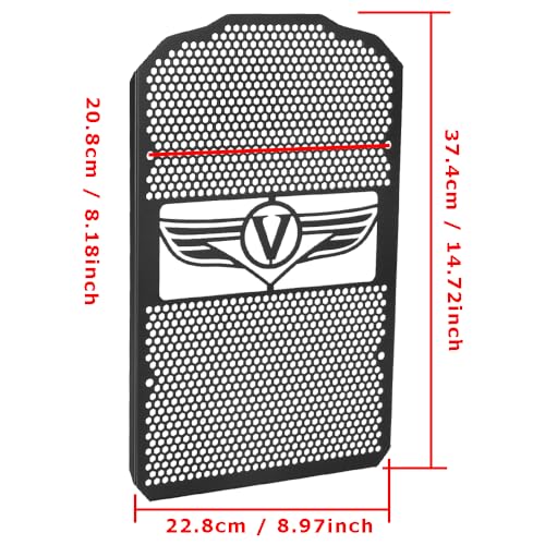 FREAXLL Vulcan 900 2006-2024 Motocycle Radiator Grille Guard Protection Cover for Vulcan 900 VN900 LT Classic Custrom 2006-2020 2021 2022 2023 2024 - Black - Image 5