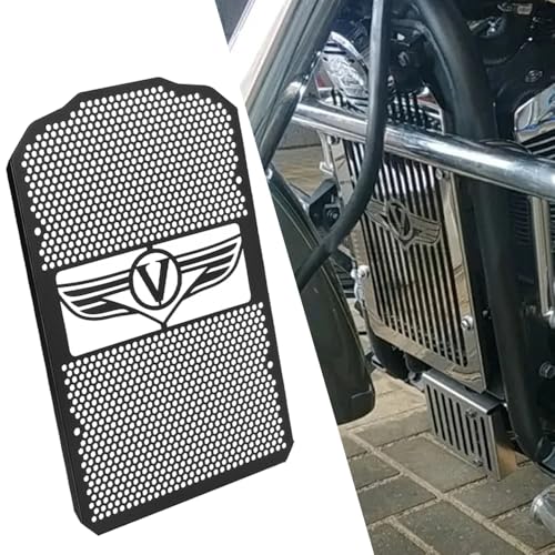 FREAXLL Vulcan 900 2006-2024 Motocycle Radiator Grille Guard Protection Cover for Vulcan 900 VN900 LT Classic Custrom 2006-2020 2021 2022 2023 2024 - Black - Image 1