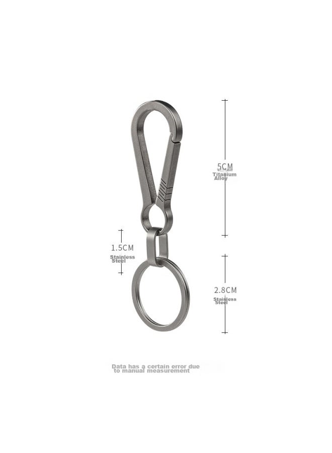DiGallen Digalun Titanium Alloy Car Keychain Pendant, Men's Key Ring, Personalized Creative Waist-hanging, Simple Customization - Image 3