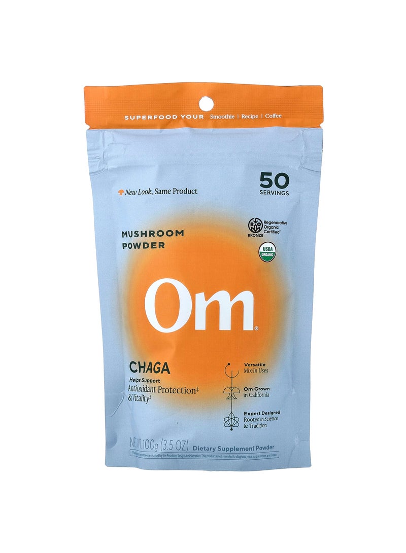 Mushroom Powder, Chaga, 3.5 oz (100 g)