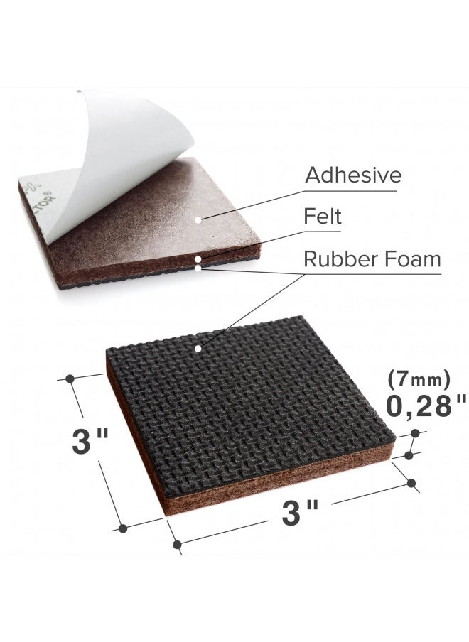 X-Protector X-PROTECTOR Non Slip Furniture Pads 12 Premium Furniture Grippers 3"! Best SelfAdhesive Rubber Feet Furniture Feet Ideal Non Skid Furniture Pad Floor Protectors Keep Furniture in Place! 