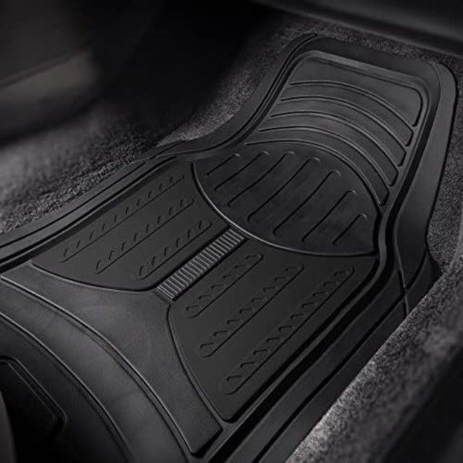 FH Group Automotive Floor Mats - Heavy-Duty Monster Eye Floor Mats for Cars, Universal Fit Full Set, Climaproof Floor Mats, Trimmable Floor Mats for Most Sedan, SUV, Truck Floor Mats Rubber Gray - Image 5