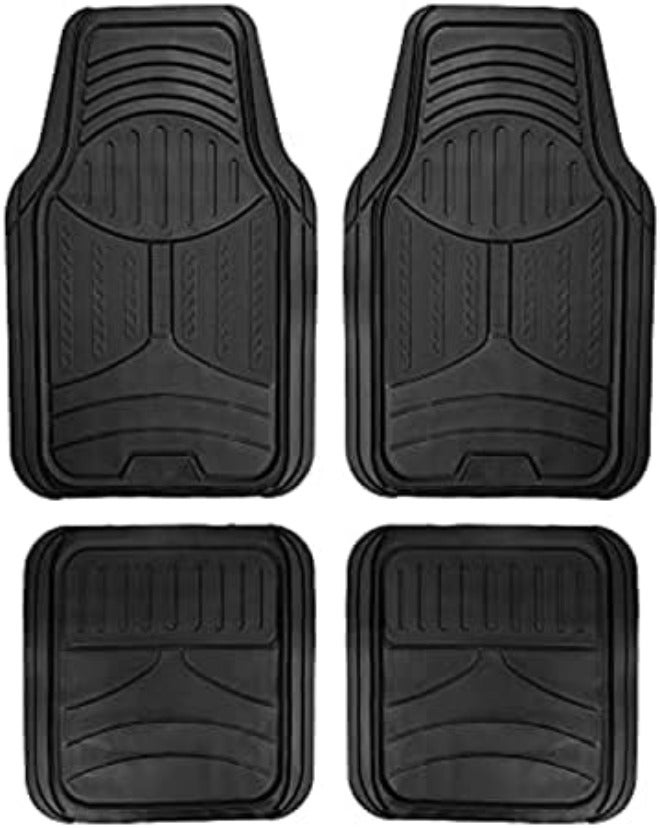 FH Group Automotive Floor Mats - Heavy-Duty Monster Eye Floor Mats for Cars, Universal Fit Full Set, Climaproof Floor Mats, Trimmable Floor Mats for Most Sedan, SUV, Truck Floor Mats Rubber Gray - Image 3