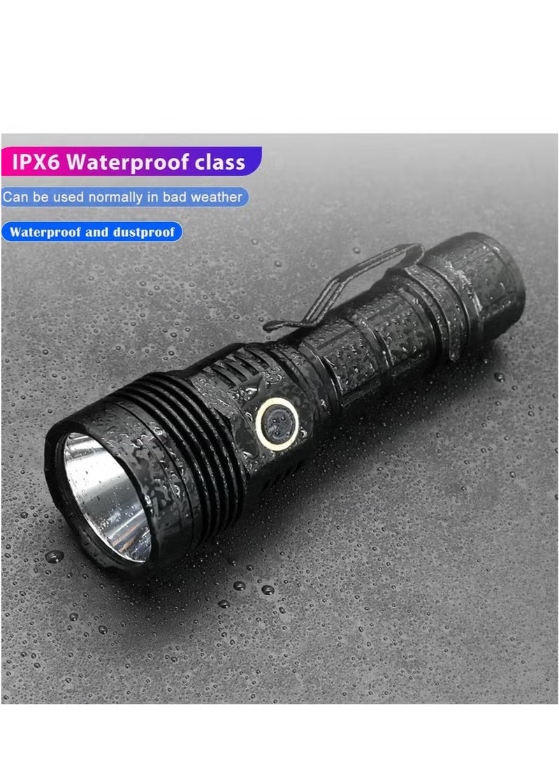 30000 لومن عالي】مصباح LED SST40 مع شاشة عرض للطاقة، مصباح يدوي قابل لإعادة الشحن فائق السطوع، مصباح يدوي سريع الشحن من النوع C مع 5 أوضاع، مصابيح متينة مقاومة للماء IPX6 للتخييم والمشي لمسافات طويلة - Image 3