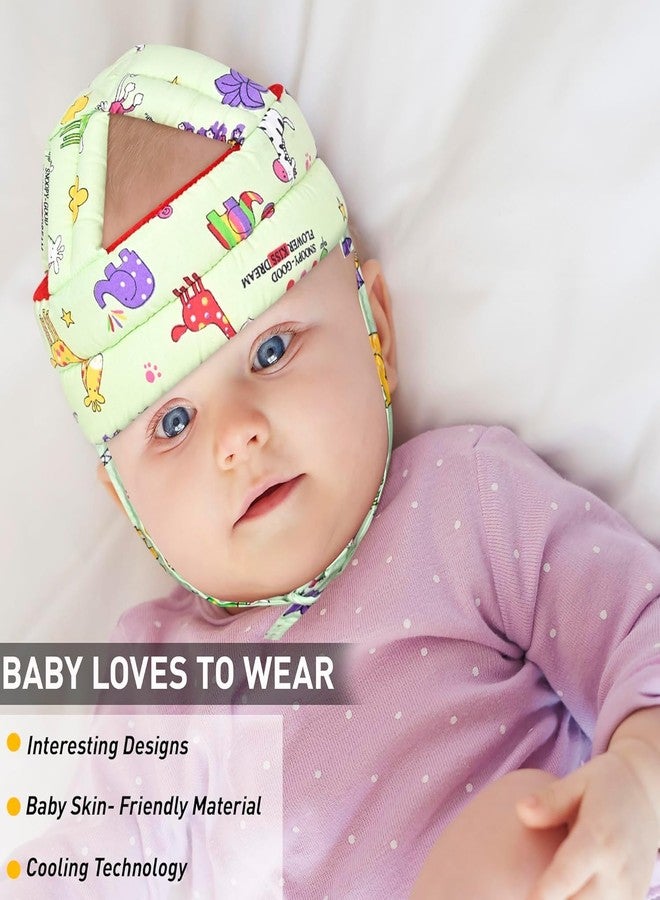 DAGDIYA Baby Head Protector & Cushion Toddler Backpack - Baby Safety Products for Toddler Walker | Back Protection for Crawling & Walking Combo Pack (Green & Yellow) - Image 2