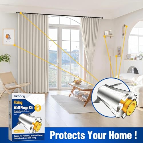 Kenbry Drywall Anchor Repair Kit,1.96' x 39.37' Patch Easy Cut for Fast Loose Anchors Fix, No Need to Redrill or Fill, Ideal for Most of Surfaces - Image 3