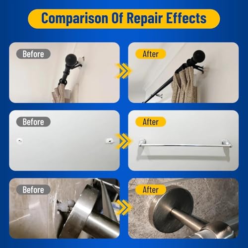 Kenbry Drywall Anchor Repair Kit,1.96' x 39.37' Patch Easy Cut for Fast Loose Anchors Fix, No Need to Redrill or Fill, Ideal for Most of Surfaces - Image 2