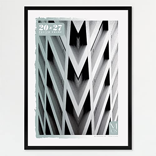 MCS Foundation 20x27 Poster Frame Traditional Black Vertical  Horizontal Wall Hanging Large Picture Frame for Photos Posters  Art Prints 1Pack