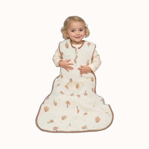 BLOOMSTAR Toddler Sleeping Sack Large (3-5T) - Muslin Cotton, Sleeveless Wearable Blanket, 0.8-1.0 Tog, Lightweight Sleep Sack, 4 Seasons, Extra Long, Soft and Warm, 4 Layers - Image 1