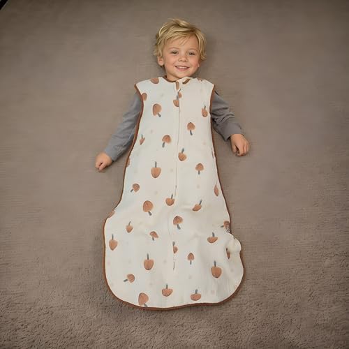 BLOOMSTAR Toddler Sleeping Sack Large (3-5T) - Muslin Cotton, Sleeveless Wearable Blanket, 0.8-1.0 Tog, Lightweight Sleep Sack, 4 Seasons, Extra Long, Soft and Warm, 4 Layers - Image 4