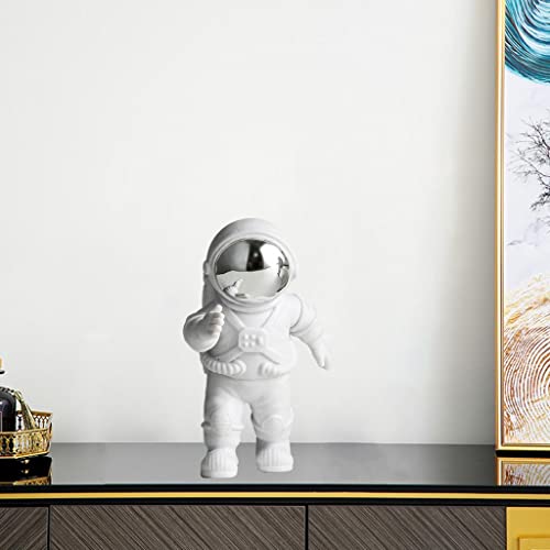 HEAVY DRIVER® Astronaut Figure Statue Figurine Sculpture Home Office Decoration Silver B - Image 4