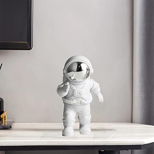 HEAVY DRIVER® Astronaut Figure Statue Figurine Sculpture Home Office Decoration Silver B - Image 5