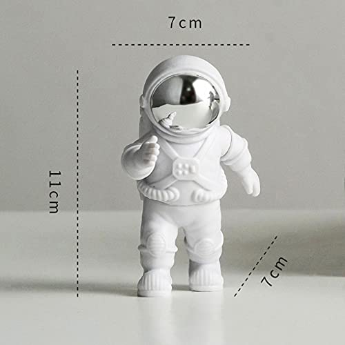 HEAVY DRIVER® Astronaut Figure Statue Figurine Sculpture Home Office Decoration Silver B - Image 3
