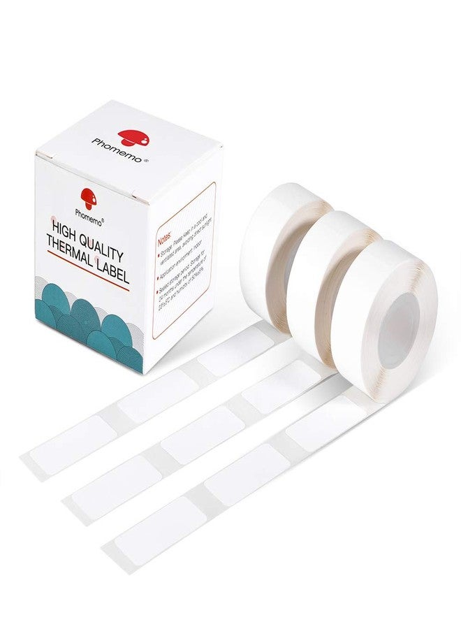Memoqueen Phomemo D30 Labels, 1/2"*11/2"(14mm*40mm) self-Adhesive Thermal Phomemo D30 Label Maker Tape, Compatible with D30 Label Printer, Suitable for Home, Office, School, 160Labels/roll, 3 Roll,White - Image 1