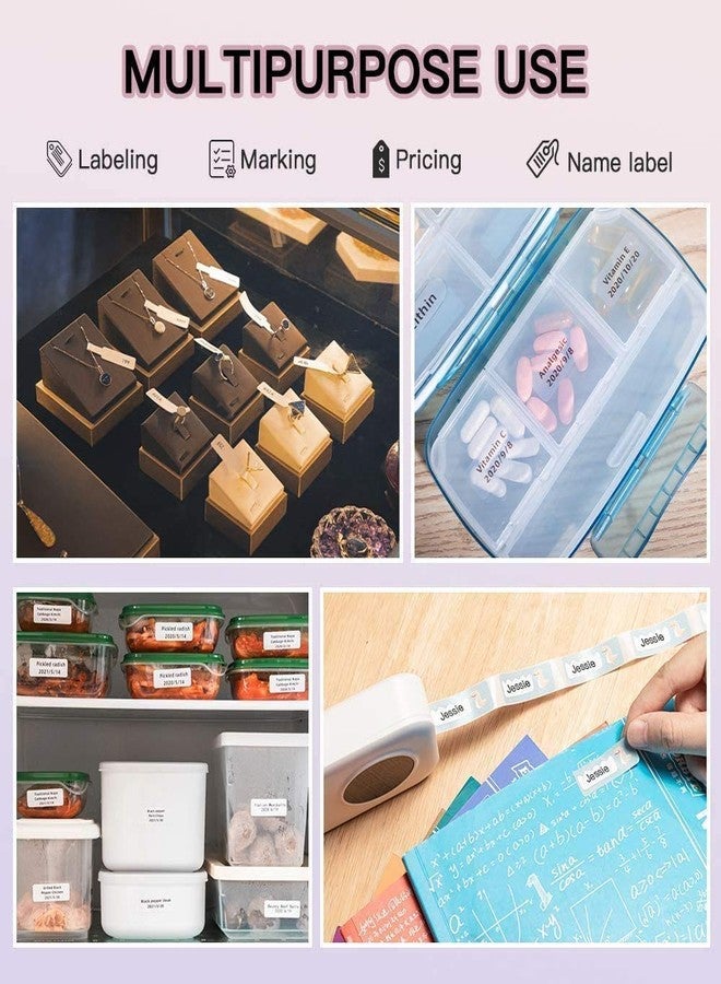 Memoqueen Phomemo D30 Labels, 1/2"*11/2"(14mm*40mm) self-Adhesive Thermal Phomemo D30 Label Maker Tape, Compatible with D30 Label Printer, Suitable for Home, Office, School, 160Labels/roll, 3 Roll,White - Image 4