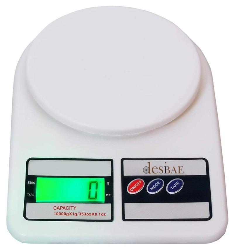Desi BAE Multipurpose Portable Electronic Digital Food Weighing Scale Weight Machine for Kitchen Kitchen scale fitness scale Home and Baking 3 Gm 10 Kg with Back Light Model 1 - Image 1