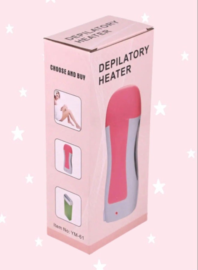 PYRON Depilatory Roll On Electric Wax Heater White/Pink - Image 2