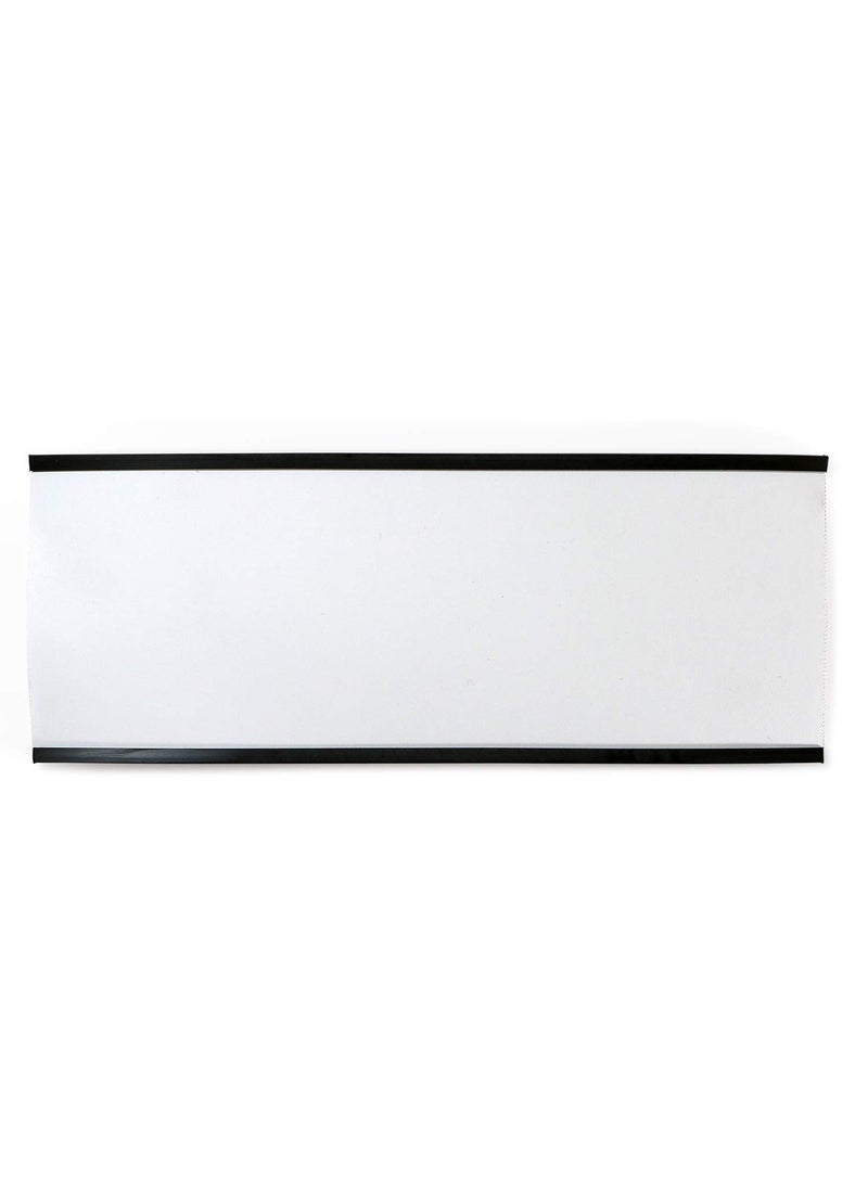 SmartSign SmartSign (Pack of 25) 3 x 8 inch Flexible 'C' Channel Shelf Label Holders with Inserts, 62.5 mil Magnetic Material, Black, Made in USA  - Image 3
