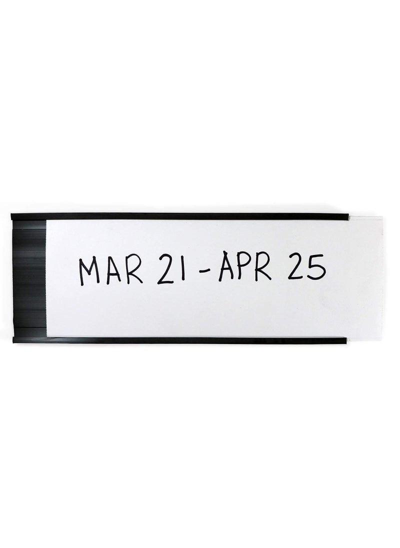 SmartSign SmartSign (Pack of 25) 3 x 8 inch Flexible 'C' Channel Shelf Label Holders with Inserts, 62.5 mil Magnetic Material, Black, Made in USA  - Image 5