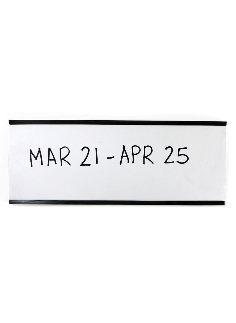SmartSign SmartSign (Pack of 25) 3 x 8 inch Flexible 'C' Channel Shelf Label Holders with Inserts, 62.5 mil Magnetic Material, Black, Made in USA  - Image 4