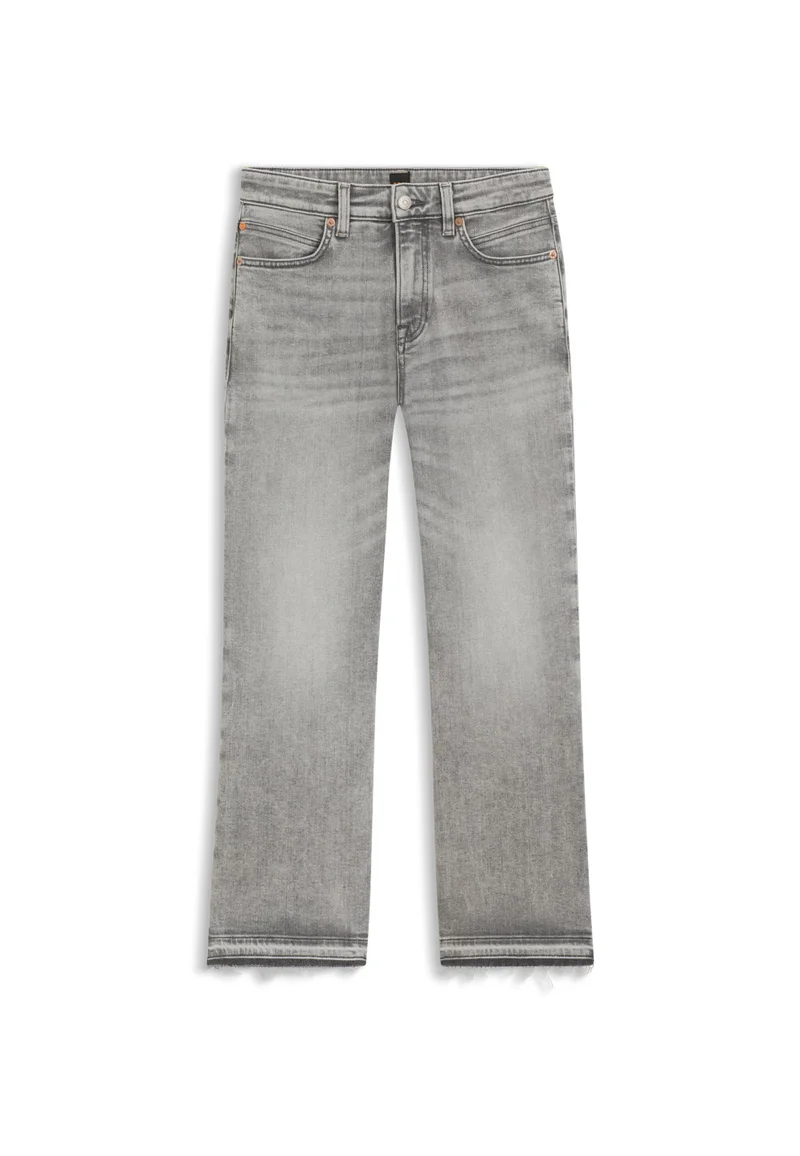 BOSS Dark Grey Kick-flare jeans in grey comfort-stretch slub denim for Women | Best Price UAE
