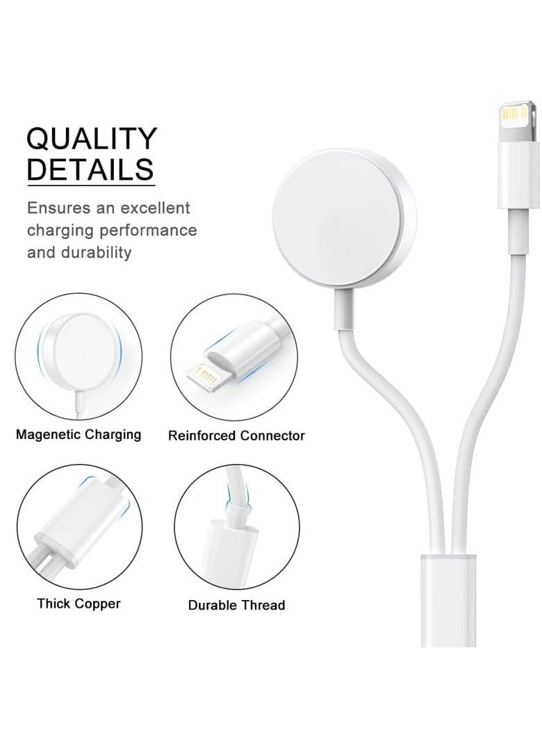 For Apple Watch Charger 27W Fast Charging, 2 in 1 USB C Cable for iPhone and iWatch, Portable Magnetic Cord 6.6 FT for Watch Series 9 8 Ultra 7 6 SE iPhone 14 - Image 4