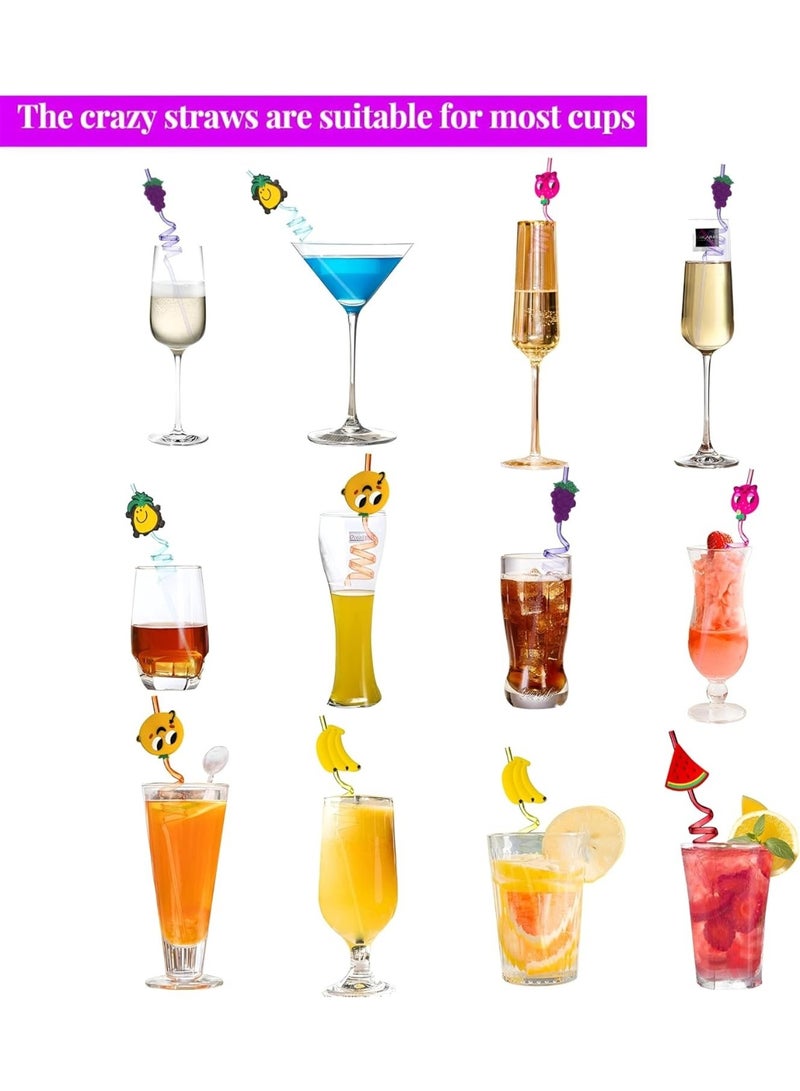 16Pcs Reusable plastic drinking straws for kids – Curly spiral design adds fun to drinks, smoothies, and ice cream – Unique party accessories and table decorations - Image 5