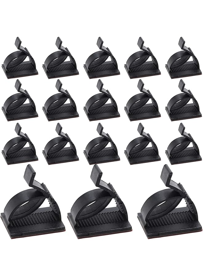 PROMASS 50 Pieces Plastic Cord Adhesive Storagefor Cable Clips, Cable Organizer for Cord Cable Clamp Management - Image 1