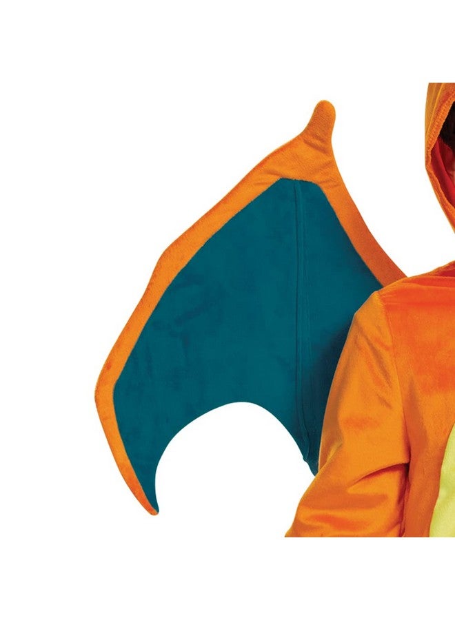 Disguise Disguise Charizard Costume for Kids, Official Pokemon Costume Hooded Jumpsuit, Child Size Small (4-6) - Image 4
