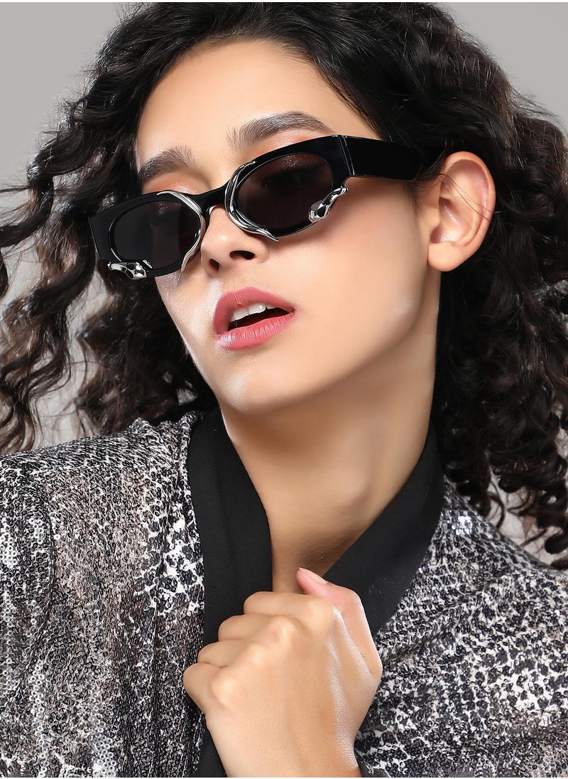 Haute Sauce Polarized Full Rim Oval Sunglasses For Women  - Image 4