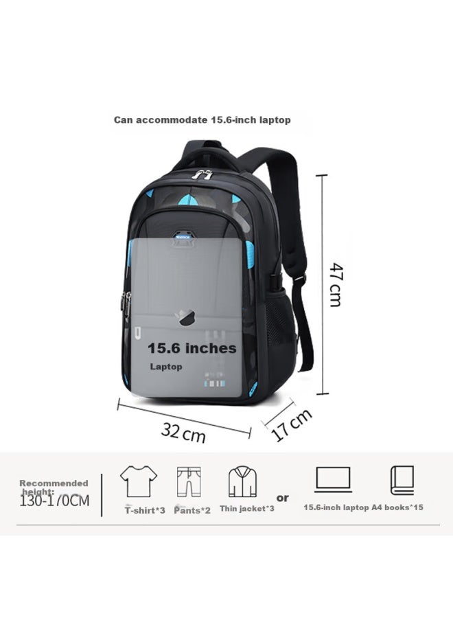 Pull Back Huili Schoolbag For Primary School Boys, Stylish Large Capacity Backpack For Grades 4-6, New Lightweight Double Shoulder Bag For Middle School Students - Image 5
