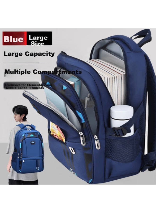 Pull Back Huili Schoolbag For Primary School Boys, Stylish Large Capacity Backpack For Grades 4-6, New Lightweight Double Shoulder Bag For Middle School Students - Image 1