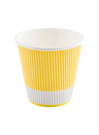 Restaurantware 8 Ounce Double Wall Disposable Coffee Cups, 500 Insulated Light Yellow Paper Tumblers with Ripple Wall Design, Lids Sold Separately for Hot Drinks like Tea, Coffee and More - pzsku/Z0B4B24FDCF0E56296B13Z/45/1748264203/0219e9e9-ca4f-41c2-9415-91ab3cd1518c