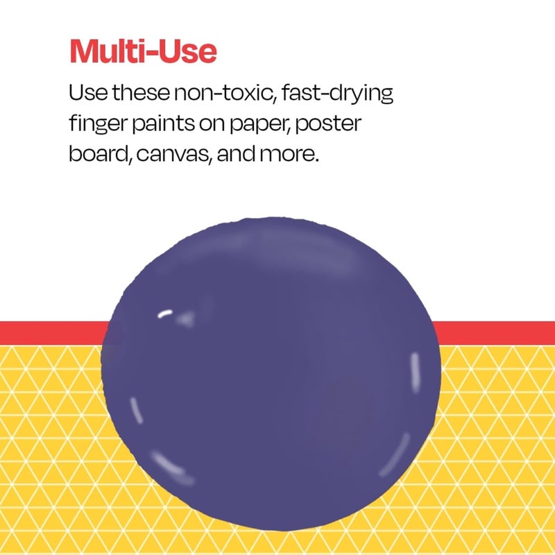 School Smart Washable Finger Paint, Purple, 1 Quart Bottle - Image 3