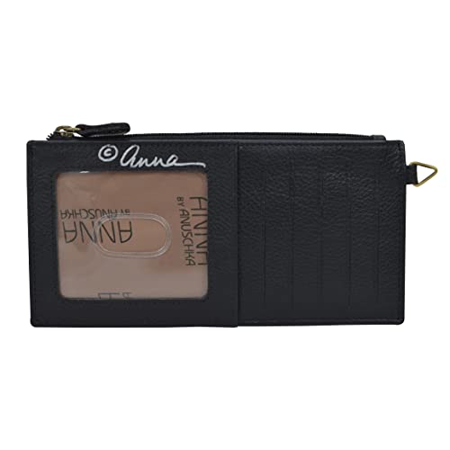 Anna by Anuschka Women's Hand Painted Genuine Leather Organizer Wallet - Midnight Floral Black - Image 2