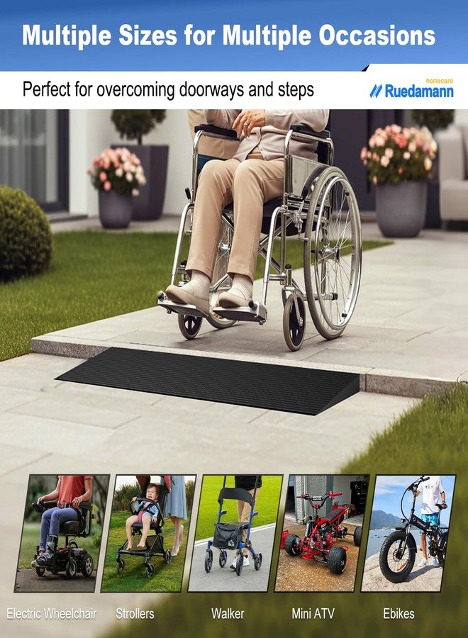 Ruedamann 3300 lbs Threshold Ramps for Doorways, 0.6" Rise Rubber - Image 4