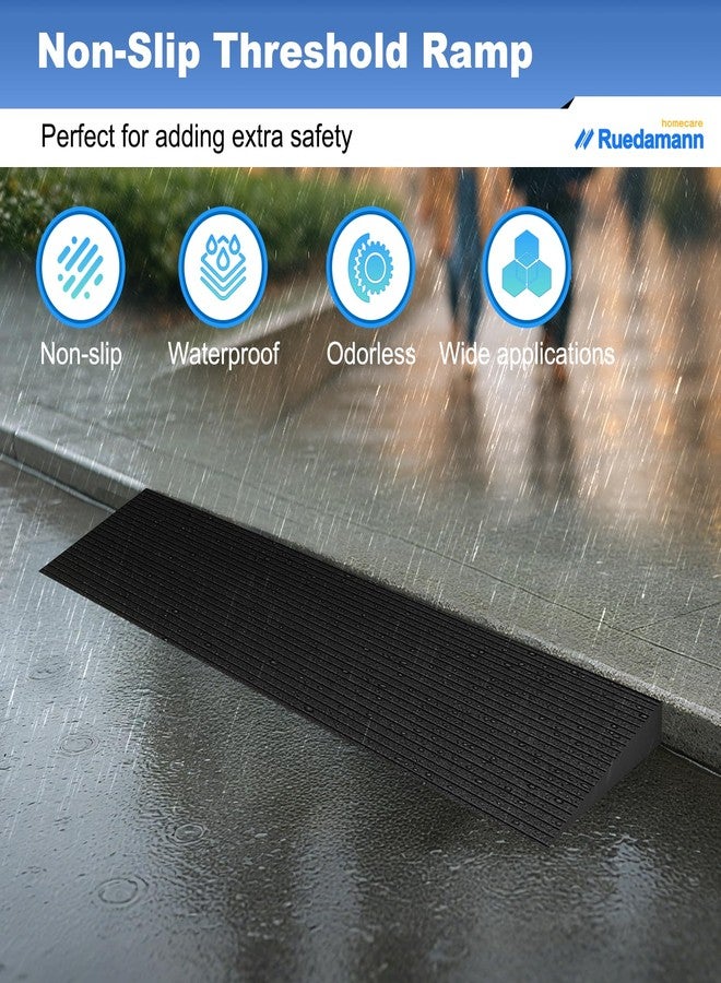 Ruedamann 3300 lbs Threshold Ramps for Doorways, 0.6" Rise Rubber - Image 5