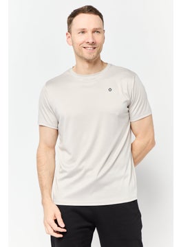 RBX Men Sportswear Fit Short Sleeves Training T-Shirt, Stone  - Image 1