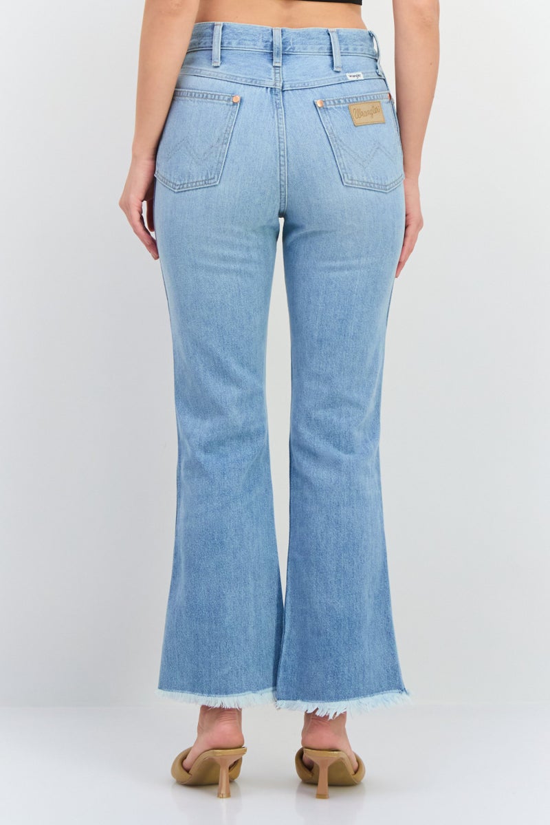 Wrangler Women Regular Fit Washed No Stretch Jeans, Blue - Image 3